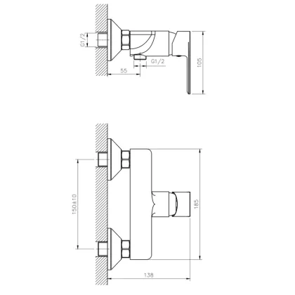 Змішувач для душа Haiba Alex 003 (HB0881) — Photo 1