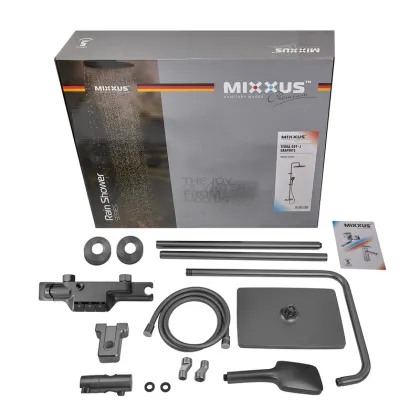 Душова колона зі змішувачем MIXXUS PREMIUM TERRA 009-J GRAPHITE (колір графіт) (MI8385) — Photo 7
