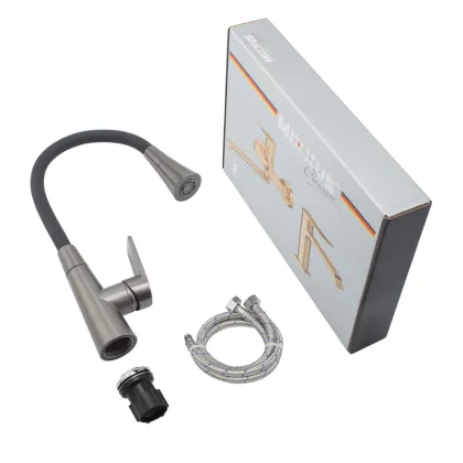 Змішувач для кухні Mixxus Premium Matis 011-T (NUT) Graphite Refl.Black (Колір граф.+сил.вилив чорн) (MI8268) — Photo 3