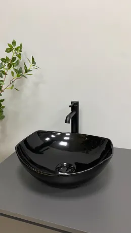 Умивальник VBI RONTA DARK BLACK GLOSSY  — Photo 1