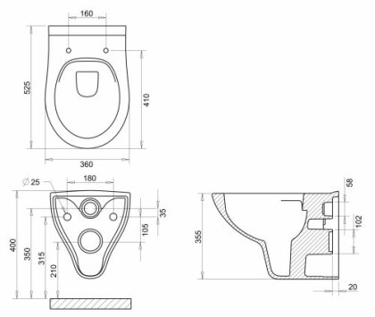 Набір інсталяційний: NETKA Rimless підвісний унітаз + 38772001 RAPID SL інсталяція для унітазу, клавіша хром, без прокладки — Photo 2