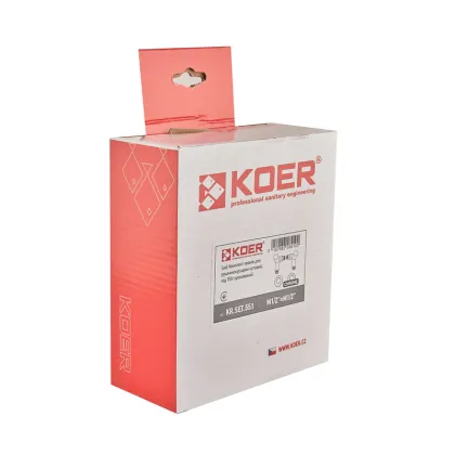 Комплект кранів для рушникосушки кутовий Koer KR.SET.551 - M1/2''xM1/2'' під ТЕН хромований (KR5841) — Photo 1