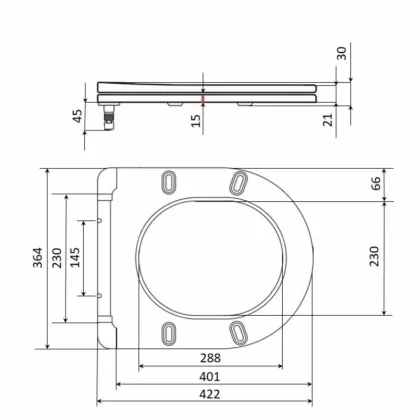 Qtap Сидіння для унітаза (Jay 640, Swan 640) 422x360x30 мм, White, з мікроліфтом, Slim Duroplast, Quick Release QTSC179W48699 — Photo 1