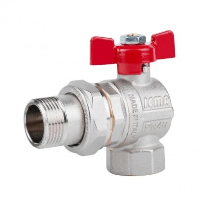 Кран кульовий Icma FAR. ROSSA 3/4&quot; кутовий №361