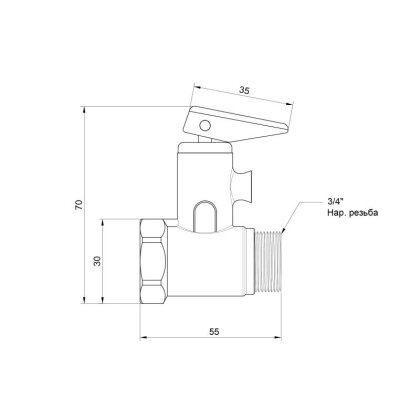 Підривний клапан Icma 3/4&quot; №GS09 — Photo 1