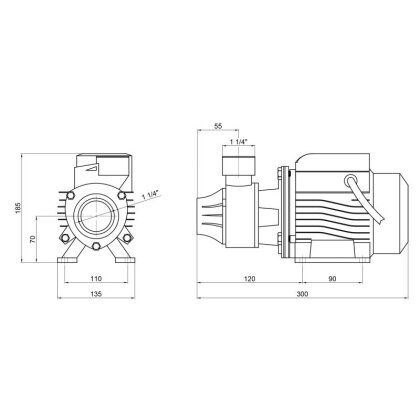 Насос поверхневий вихровий Thermo Alliance QBm70 0,55 кВт — Photo 1