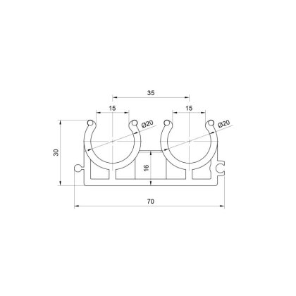 Кріплення підвійне PPR Alfa Plast 20 мм — Photo 1