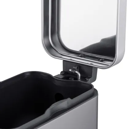 Відро для сміття з плавним закриттям прямокутне Mixxus Premium Quadro-TC0105 SS Color 5л колір нержавійка (MI7062) — Photo 9