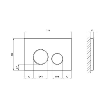 Панель змиву для унітазу Qtap Nest QT0111M11111SAT — Photo 1