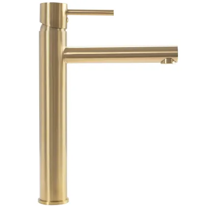Змішувач для раковини (умивальника) REA TESS BRUSHED GOLD високий * — Photo 3