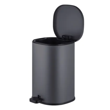 Відро для сміття з плавним закриттям овальне Mixxus Premium Olivary-TC0105 Graphite 5 л колір графіт (MI7063) — Photo 8