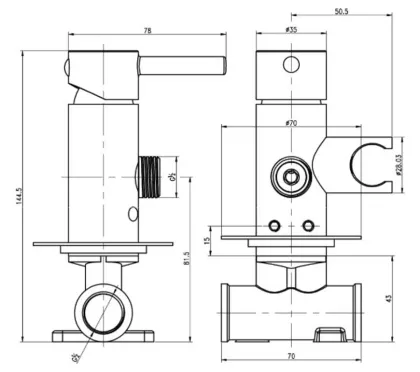 Набір гігієнічного душу KOHLMAN EXPERIENCE GRAPHITE — Photo 1