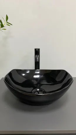 Умивальник VBI RONTA DARK BLACK GLOSSY 