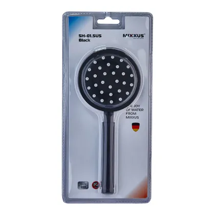 Лійка для душу Mixxus SH-01.SUS Black з нерж. сталі (MI6119) — Photo 3