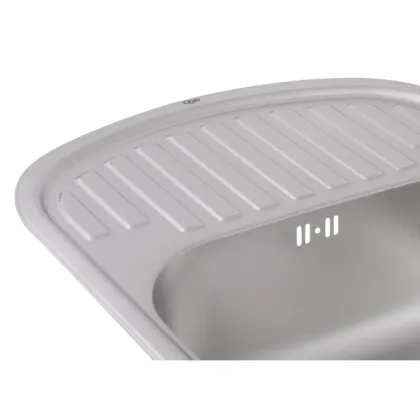 Кухонне миття Qtap 6349 0,8 мм Satin (QT6349SAT08) — Photo 5