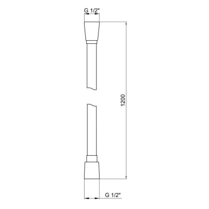 Шланг для ручного душу Qtap Hadice 1200 мм QTHADPVC120B Black Matt — Photo 1