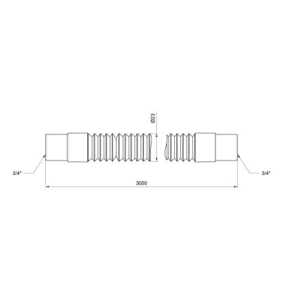 Шланг злив SD Plus для стиральної машини 300 см SD096W300 — Photo 1