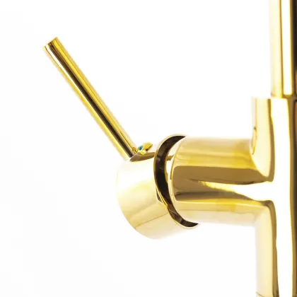 Змішувач для ванни REA ORTIS GOLD золотий підлоговий — Photo 4