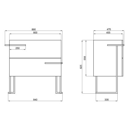 Тумба напольна Qtap Taurus 800х800х437 Whitish oak QT2473TNT803WO — Photo 1