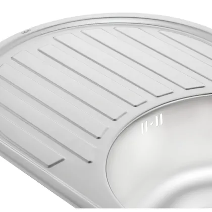 Кухонне миття Qtap 7750 0,8 мм Satin (QT7750SAT08) — Photo 5