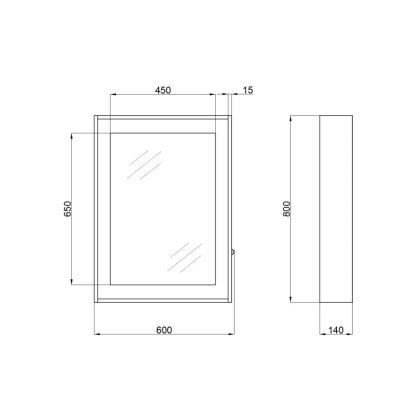 Дзеркало підвісне Qtap Pisces 600х800х140 Whitish oak з LED-підсвічуванням QT2577ZP6003WO — Photo 1