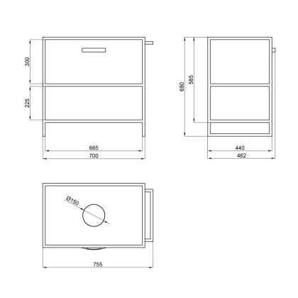 Тумба напольна Qtap Taurus 700х616х469 Whitish oak зі стільницею QT2480TNT73WO — Photo 1