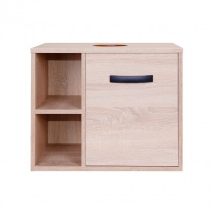 Тумба підвісна Qtap Pisces 600х480х470 Whitish oak зі стільницею QT2579TPL603WO — Photo 2