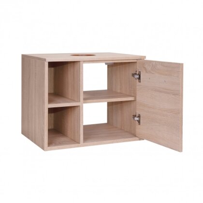 Тумба підвісна Qtap Pisces 600х480х470 Whitish oak зі стільницею QT2579TPL603WO — Photo 3