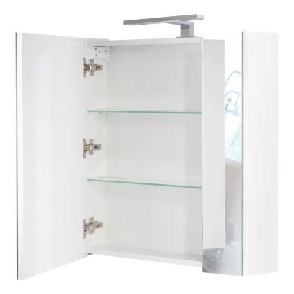 Дзеркальний шафа підвісний Qtap Albatross 700х725х460 White з LED-підсвічуванням QT0177ZP700LW — Photo 5