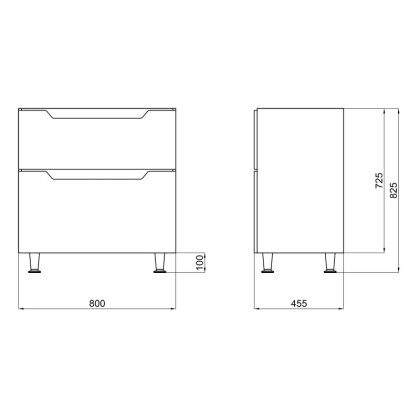 Тумба підлогова Qtap Scorpio 810х825х460 White QT1473TNВ801W — Photo 1