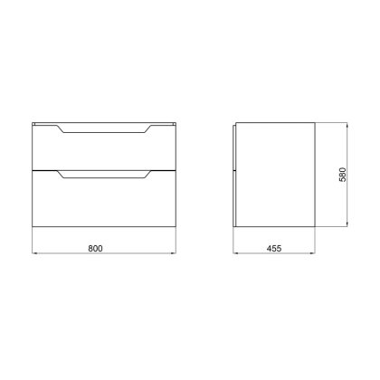 Тумба підвісна Qtap Scorpio 810х585х460 Graphite QT1474TPВ802G — Photo 1