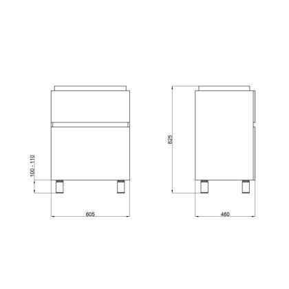 Тумба напольна Qtap Albatross 605х825х460 White QT0173TN600DW — Photo 1