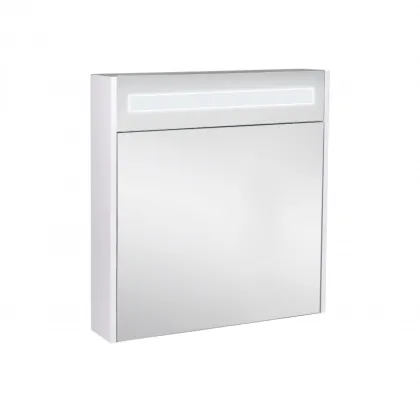 Дзеркальний шафа підвісний Qtap Robin 700х730х145 White з LED-підсвічуванням QT1377ZP7001W