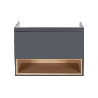 Тумба підвісна Qtap Robin 800х580х500 GRAPHITE/WHITISH OAK QT1374TPВ8002NGWO — Photo 2