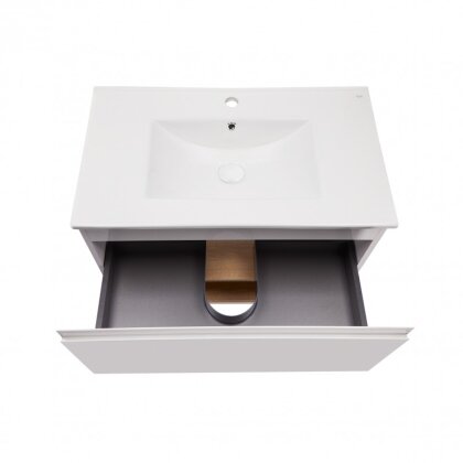 Комплект Qtap Robin 700х580х437 White/Whitish oak підвісна тумба + раковина урізна QT1372TPВ7001WWO — Photo 4