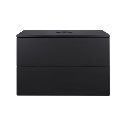 Тумба підвісна Qtap Tern 700х476х469 Matt black зі стільницею QT1779TPL702MB — Photo 2