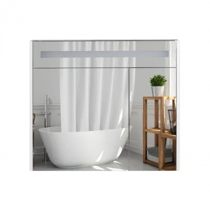 Дзеркальний шафа підвісний Qtap Robin 800х730х145 White з LED-підсвічуванням QT1377ZP8001W — Photo 1