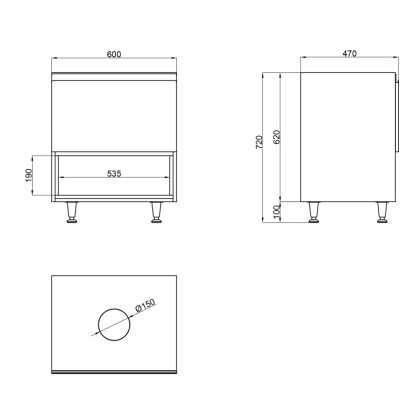 Тумба напольна Qtap Robin 600х616х437 Graphite/Whitish oak зі стільницею QT1380TNН6002GWO — Photo 1