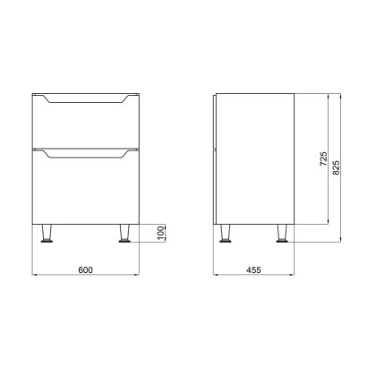 Тумба підлогова Qtap Scorpio 605х825х460 White QT1473TNВ601W — Photo 1