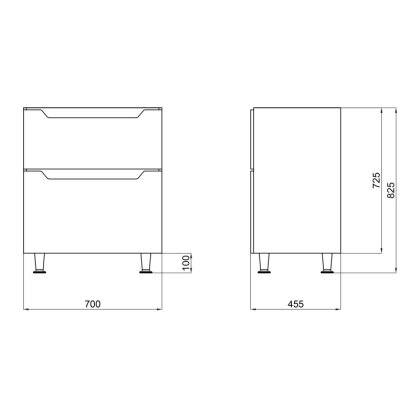 Тумба напольна Qtap Scorpio 710х825х460 White QT1473TNВ701W — Photo 1