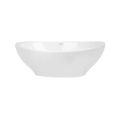 Комплект Qtap Dove: Раковина накладна овальна 410x335x145 мм White + Донний клапан PU02 — Photo 2