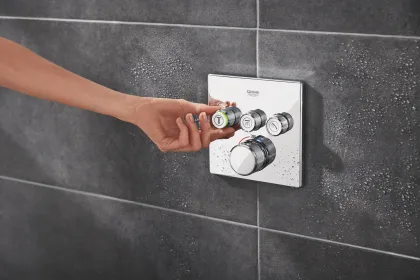 Душова система прихованого монтажу на 3 виходи з термостатом Grohe Grohtherm SmartControl (34864000) — Photo 4