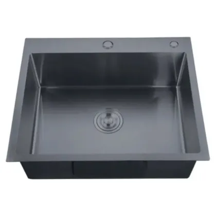 Мийка з нерж. сталі ZERIX ZH6050-215 NANO-BLACK (3.0/0.8) (MX1586)