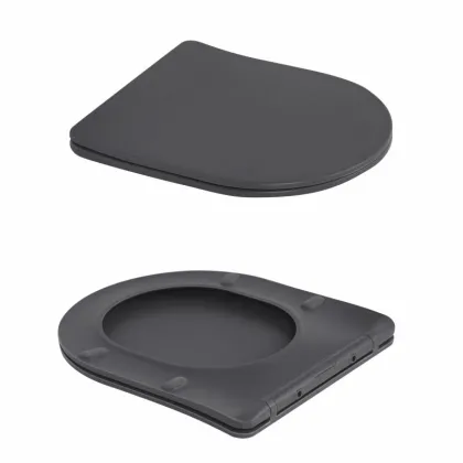 Унітаз підвісний Qtap Robin Ultra Quiet 520×365×340 мм, Anthracite, з сидінням Slim Duroplast / Soft-close / Quick Release QTROB26AN48995 — Photo 7