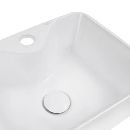 Раковина-чаша Qtap Crow 400х300х140 White з донним клапаном QT05117040JW — Photo 4