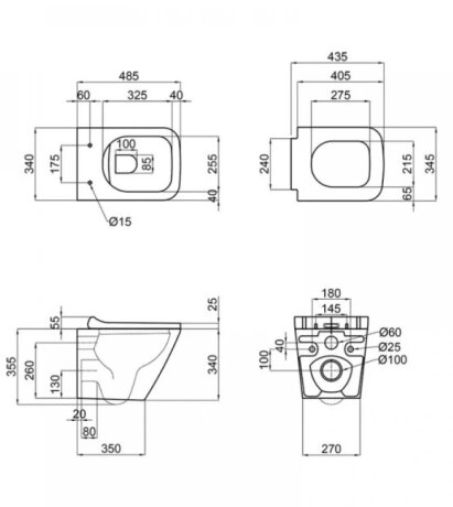 Унітаз підвісний Qtap Tern із сидінням Soft-close QT1733052EUQW