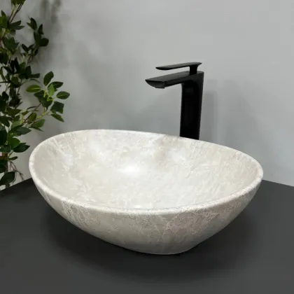Умивальник (раковина) VBI PARMA LIGHT STONE MATT накладний — Photo 2