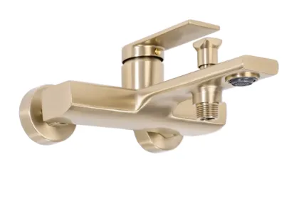 Змішувач для ванни та душу REA VERSO BRUSHED GOLD настінний з виливом — Photo 4