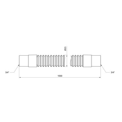 Шланг злив SD Plus для стиральної машини 150 см SD096W150 — Photo 1