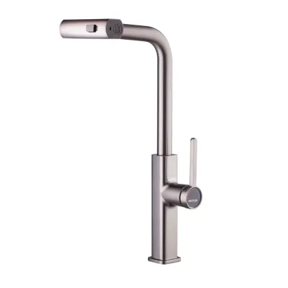 Змішувач для кухні з висувним виливом Mixxus Premium HAMMER 014 GRAPHITE (MI6955) — Photo 4